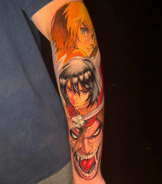 Big Anime Edward Alphonse Winry on Men Arm Tattoo by @mugen.xiii