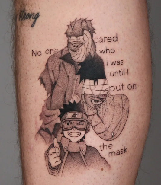 Big Black Clover Characters on Men Arm Tattoo by @guyeigel