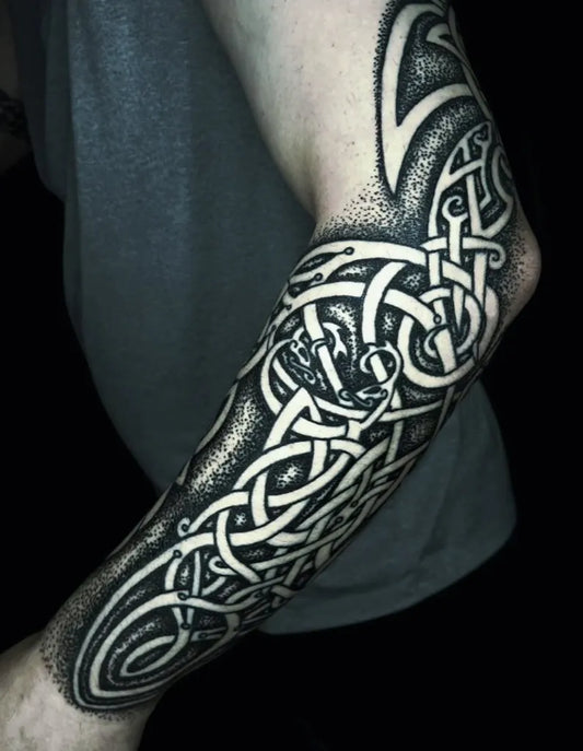 Big Celtic Knotwork Tattoo on Men Arm by @tallaghtinktattoo