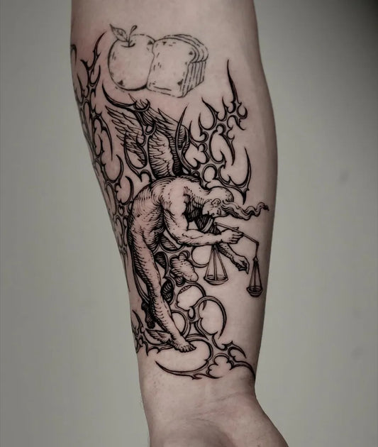 Big Cyber Sigilism on Men Arm Tattoo by @vox.maeot