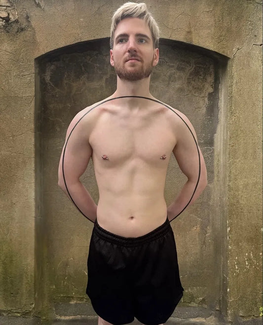 Big Geometric Shoulder Circle on Men Torso Tattoo by @geometrip