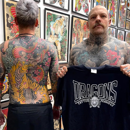 Big Japanese Dragon Tiger on Men Back Tattoo by @thiago_deponte