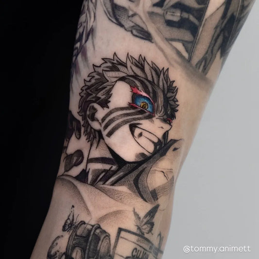 Big Japanese Style Inumaki Toge on Men Arm Tattoo by @tommy.animett
