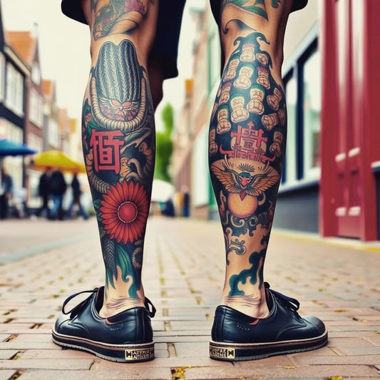 Big Japanese Yakuza Sleeve on Men Leg Tattoo by @tattooloversnl