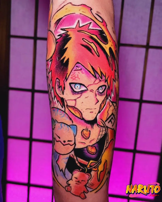 Big Neon Gaara on Men Arm Tattoo by @charlie_schiavoni