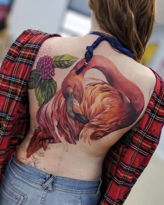 Big Realism Flamingo and Hyacinth Women Back by @flamingoholics