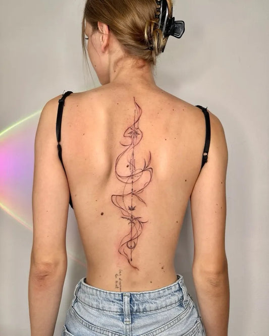 Big Snake Girl Back Tattoo by @eternalartistryink