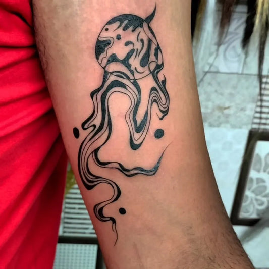 Medium Abstract Octopus on Men Arm Tattoo by @lockink_studio