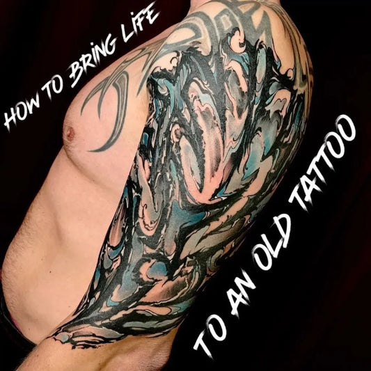 Medium Abstract Waves and Swirls on Men Arm Tattoo by @razin_tattoo_parnu