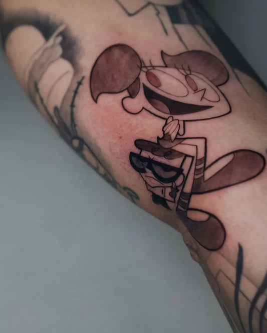 Medium Blackwork Jenny Wakeman Cartoon Tattoo on Women Arm by @artbymerrillsewer