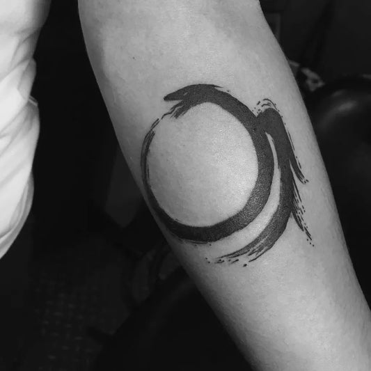 Medium Blackwork Ouroboros Tattoo on Men Arm by @maansimbajon