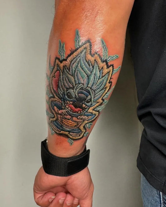 Medium Embroidery Stitch Guardian Dragon Men Arm by @mrniteowl4