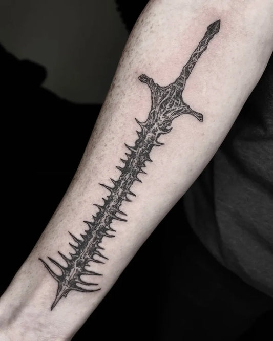 Medium Milos Sword on Men Arm Tattoo by @la13va_tear
