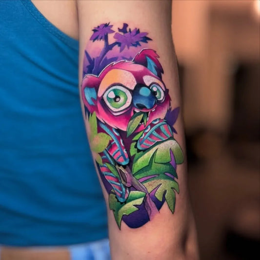 Medium Neotraditional Koala Tattoo on Men Arm by @simonebompartito_tattoo