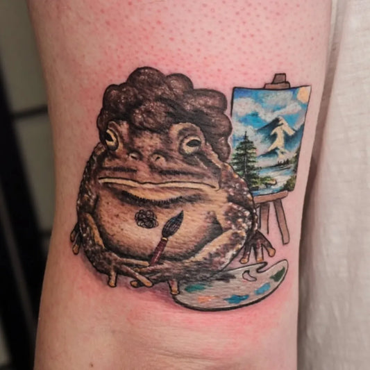 Medium Realism Frog Artist Tattoo on Women Arm by @_foxbite.ink_
