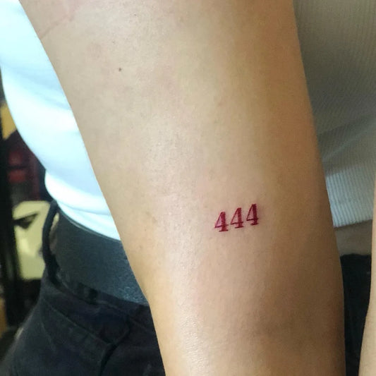 Small Minimalist 444 on Women Arm Tattoo by @tattspression