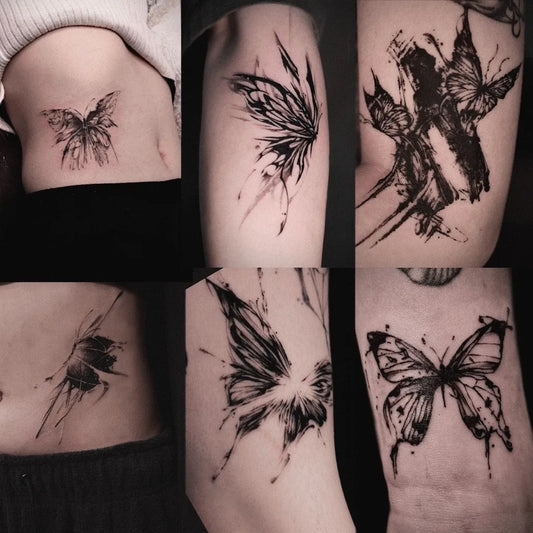 Small Minimalist Butterfly on Women Arm Tattoo by @dowoo_tattoo