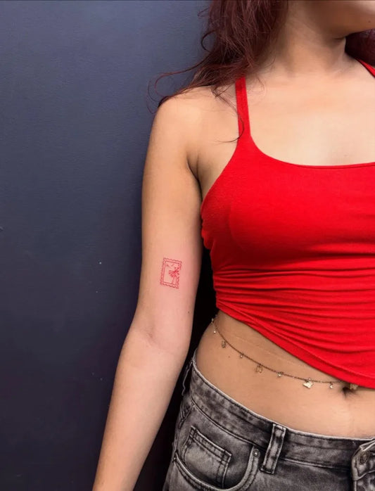 Small Minimalist Dandelion Tattoo on Women Arm by @skinmachinetattoo