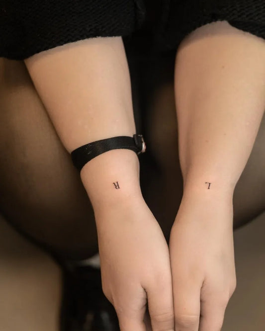Small Minimalist HanjaCharacters on Women Wrist Tattoo by @daydream.tattoostudio
