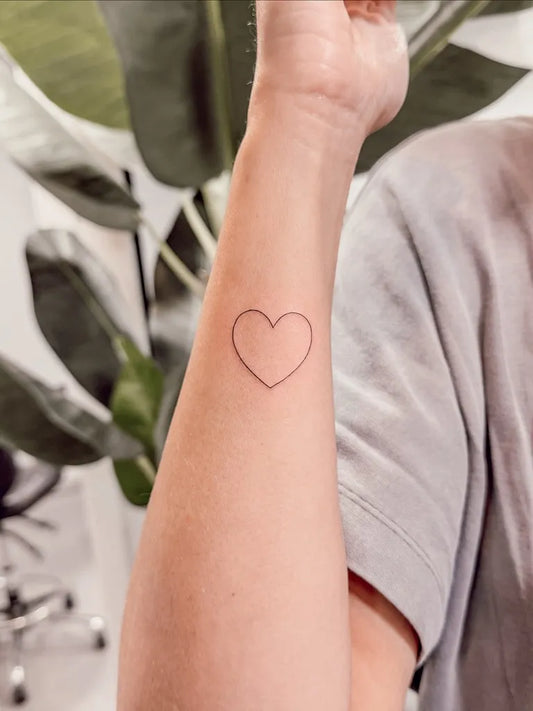Small Minimalist Heart on Women Wrist Tattoo by @mariatillustration