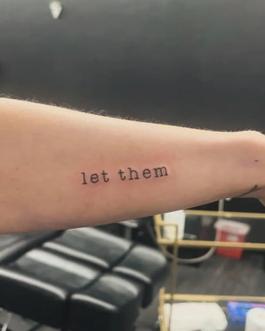 Small Minimalist Let Them on Women Wrist Tattoo by @lynds_wall
