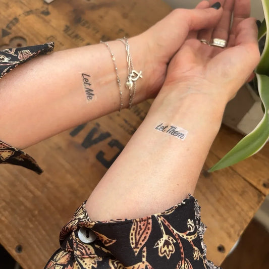 Small Minimalist Let Them on Women Wrists Tattoo by @fizznsudz