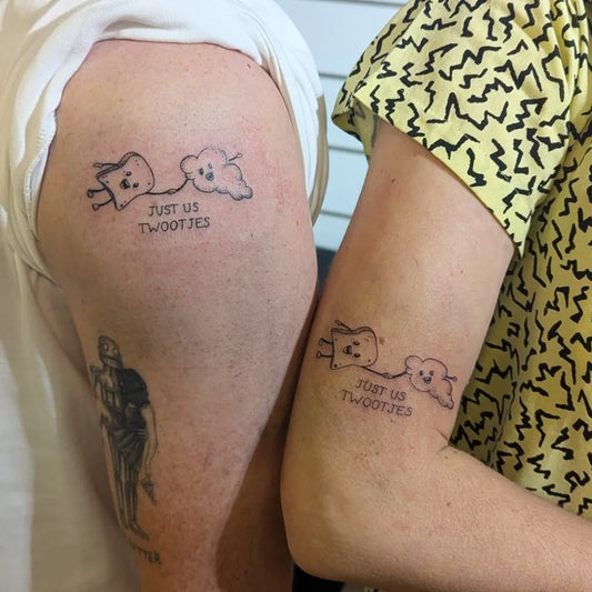 Small Minimalist Toast Cloud on Women Arm Tattoo by @just.does.dots