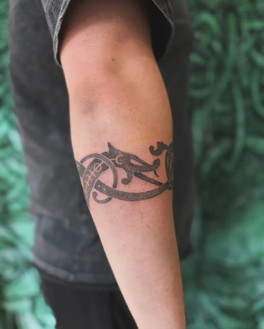 Small Viking Thor Hammer on Men Arm Tattoo by @ulfurinntattoo