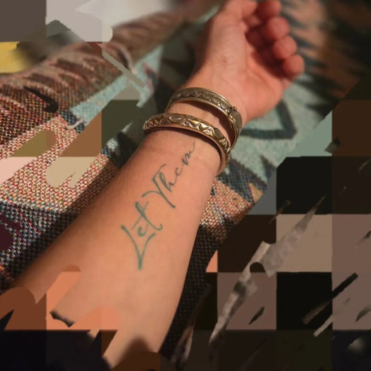 Small Word Let Them on Women Arm Tattoo by @twistedmetalinmotion
