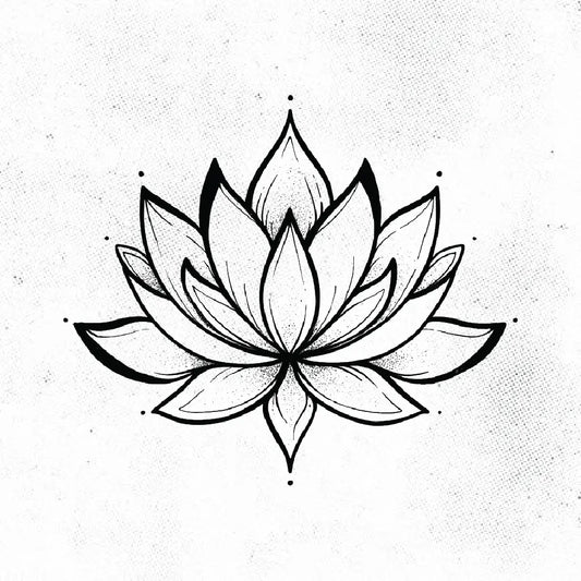 lotus flower outline tattoo idea design drawing stencil png