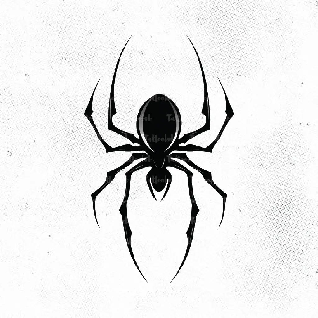 simple minimalist spider tattoo idea design drawing stencil png