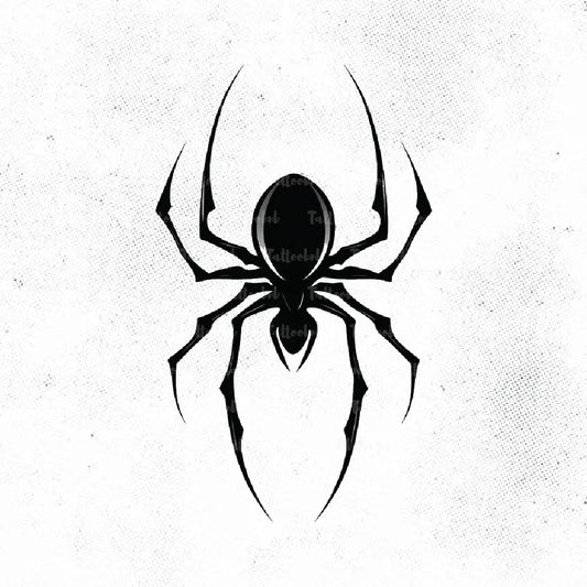 simple minimalist spider tattoo idea design drawing stencil png