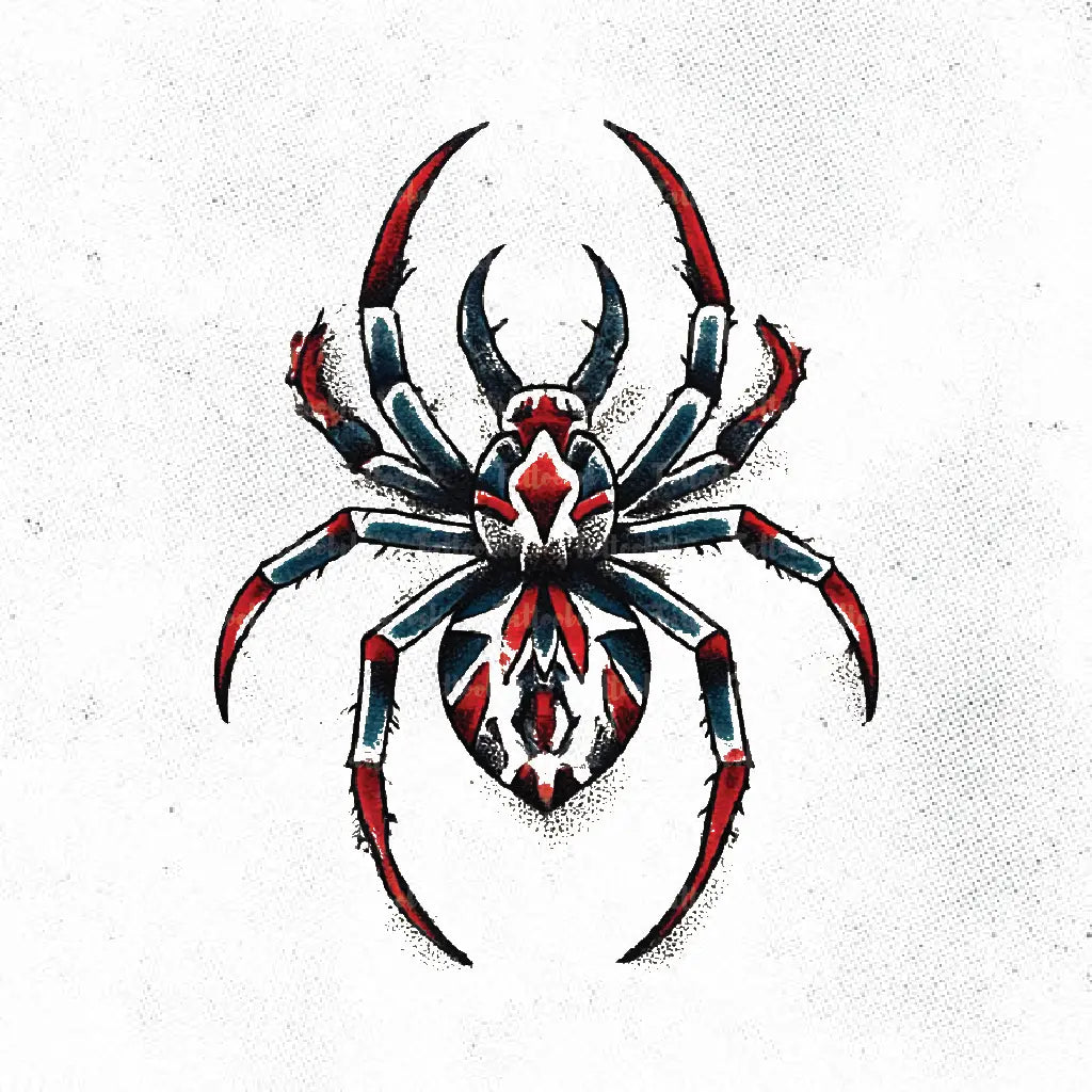 traditional spider tattoo idea design drawing stencil png