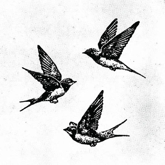 3 flying birds tattoo idea design drawing stencil png