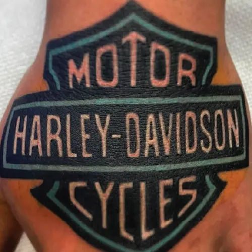 Motor Harley-Davidson Cycles hand tattoo