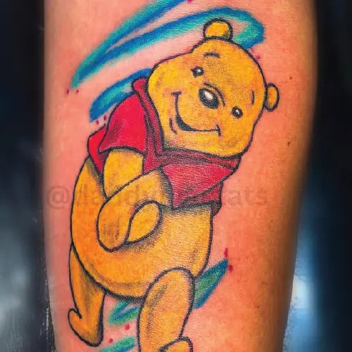 happy winnie the pooh tattoo