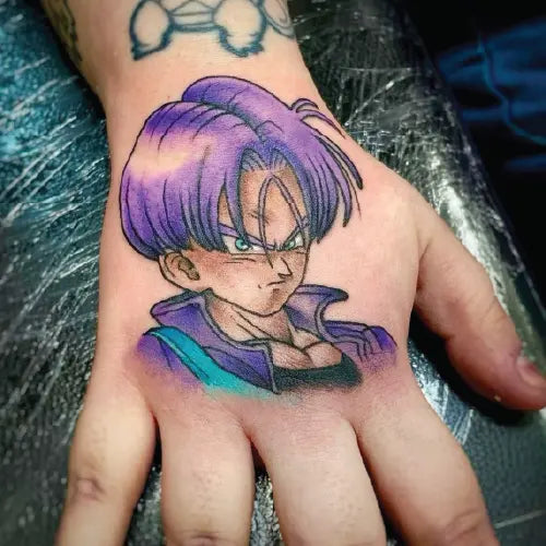trunks dragon ball dbz hand tattoo