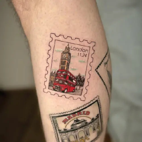 uk london stamps tattoo