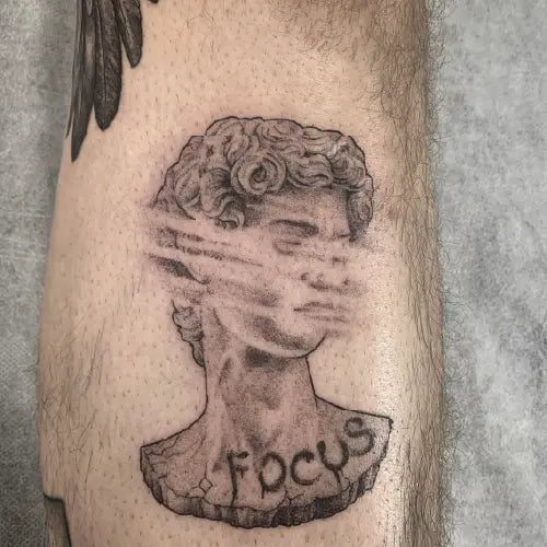 abstract David greek tattoo