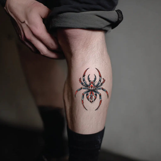 traditional spider leg temporary tattoo idea design