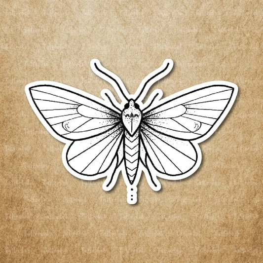 simple moth temporary tattoo sticker idea design