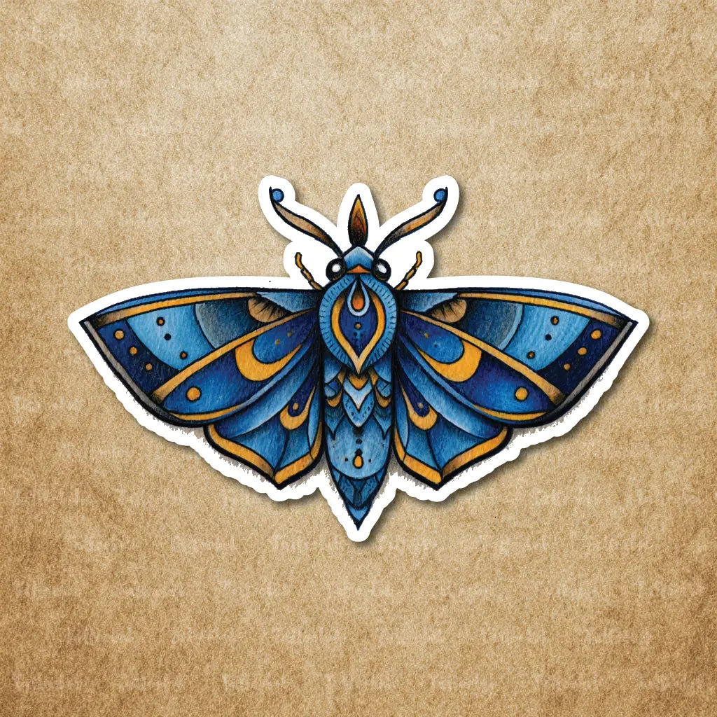 neo traditional moth temporary tattoo sticker idea design