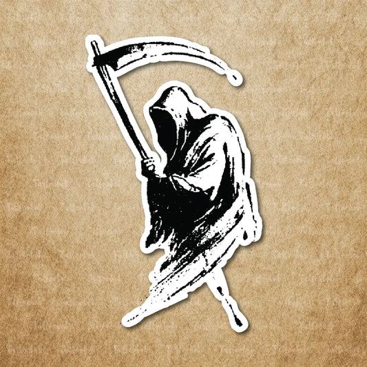 simple grim reaper temporary tattoo sticker idea design