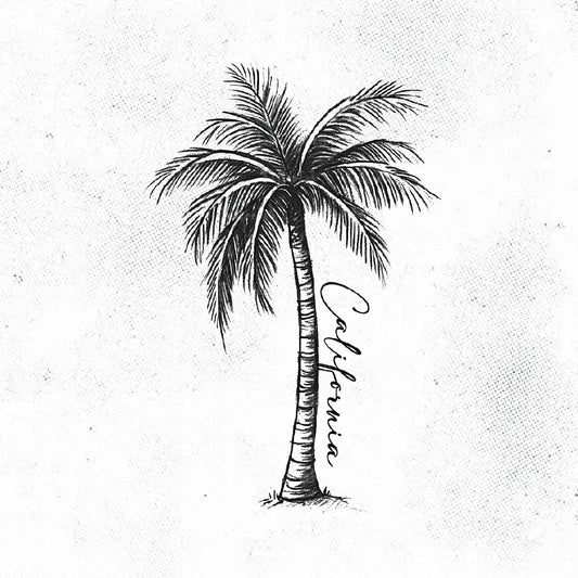 California palm tree tattoo idea design stencil png