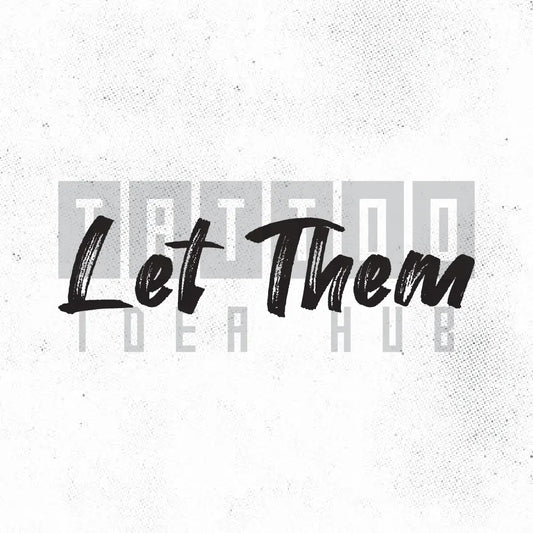 let them brush style tattoo idea design stencil png