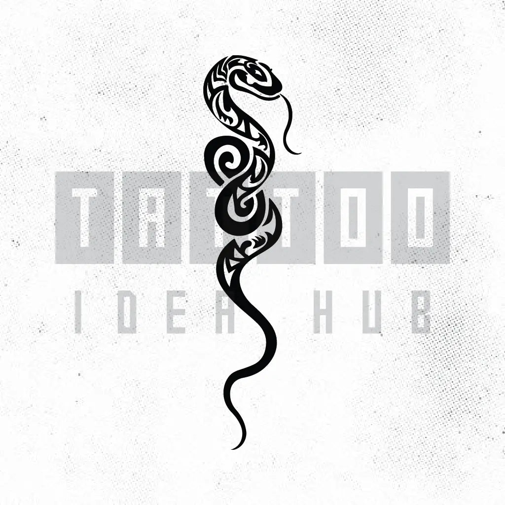 tribal snake tattoo idea design stencil png