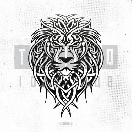 celtic lion tattoo idea design stencil png