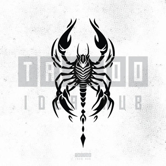 tribal scorpion tattoo idea design stencil png