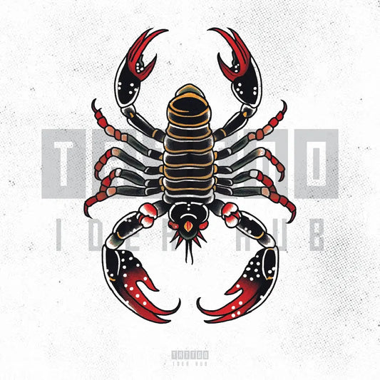 traditional scorpion tattoo idea design stencil png