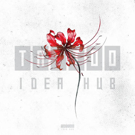 red spider lily tattoo idea design stencil png